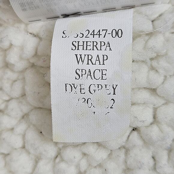 GAP Sherpa-Lined Space Dye Cardigan Sweater Jacket Coat Gray Large Cozy Comfy - Picture 6 of 8